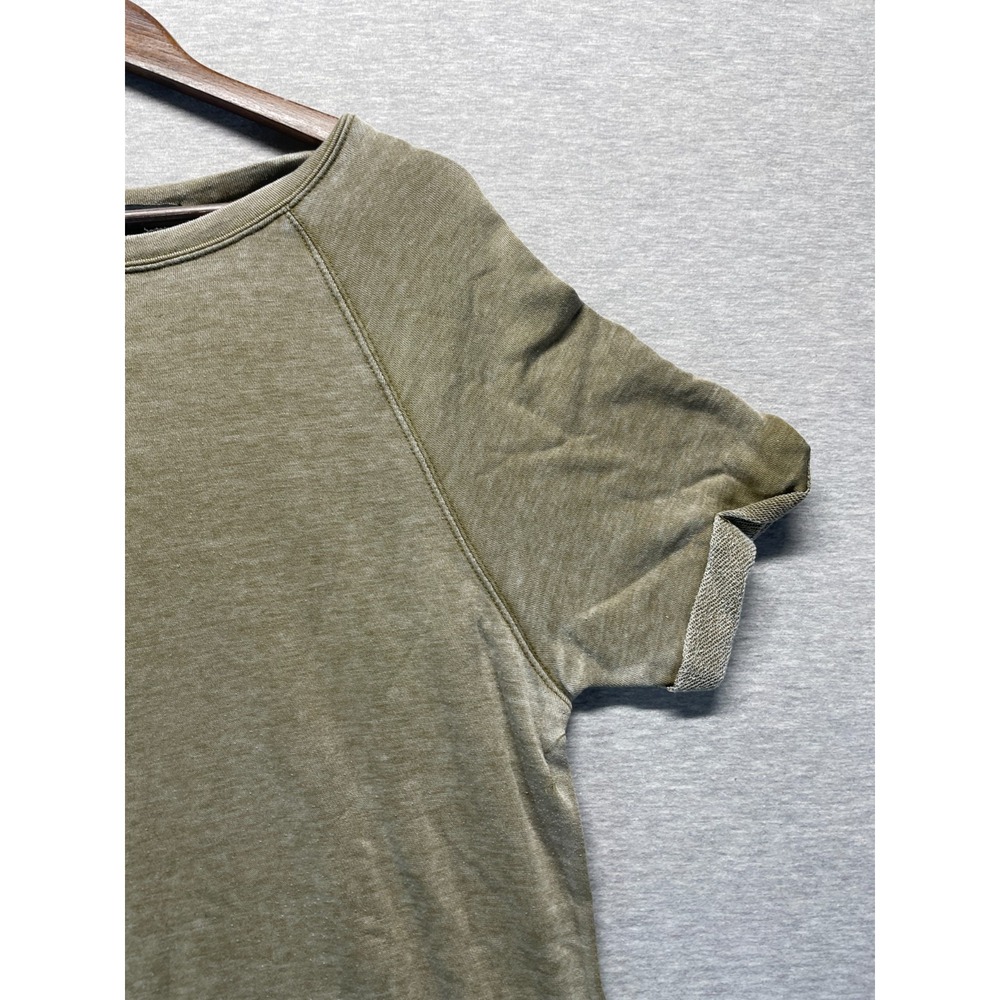 Forever 21 T Shirt Dress Womens L Olive Green French Terry Lined Raglan Sleeves - Picture 3 of 14